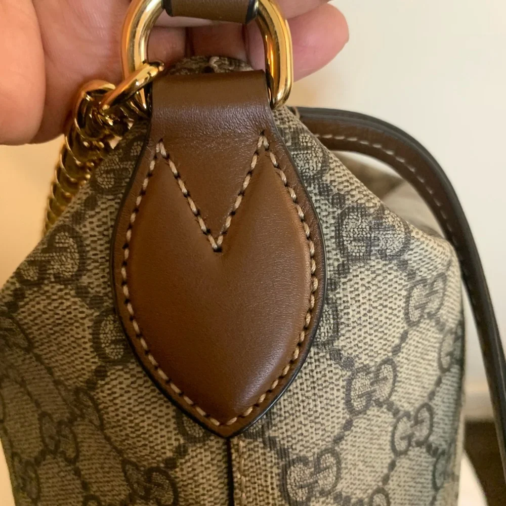 Gucci Supreme Canvas Hobo Bag Two Way Chain - Picture 5 of 16